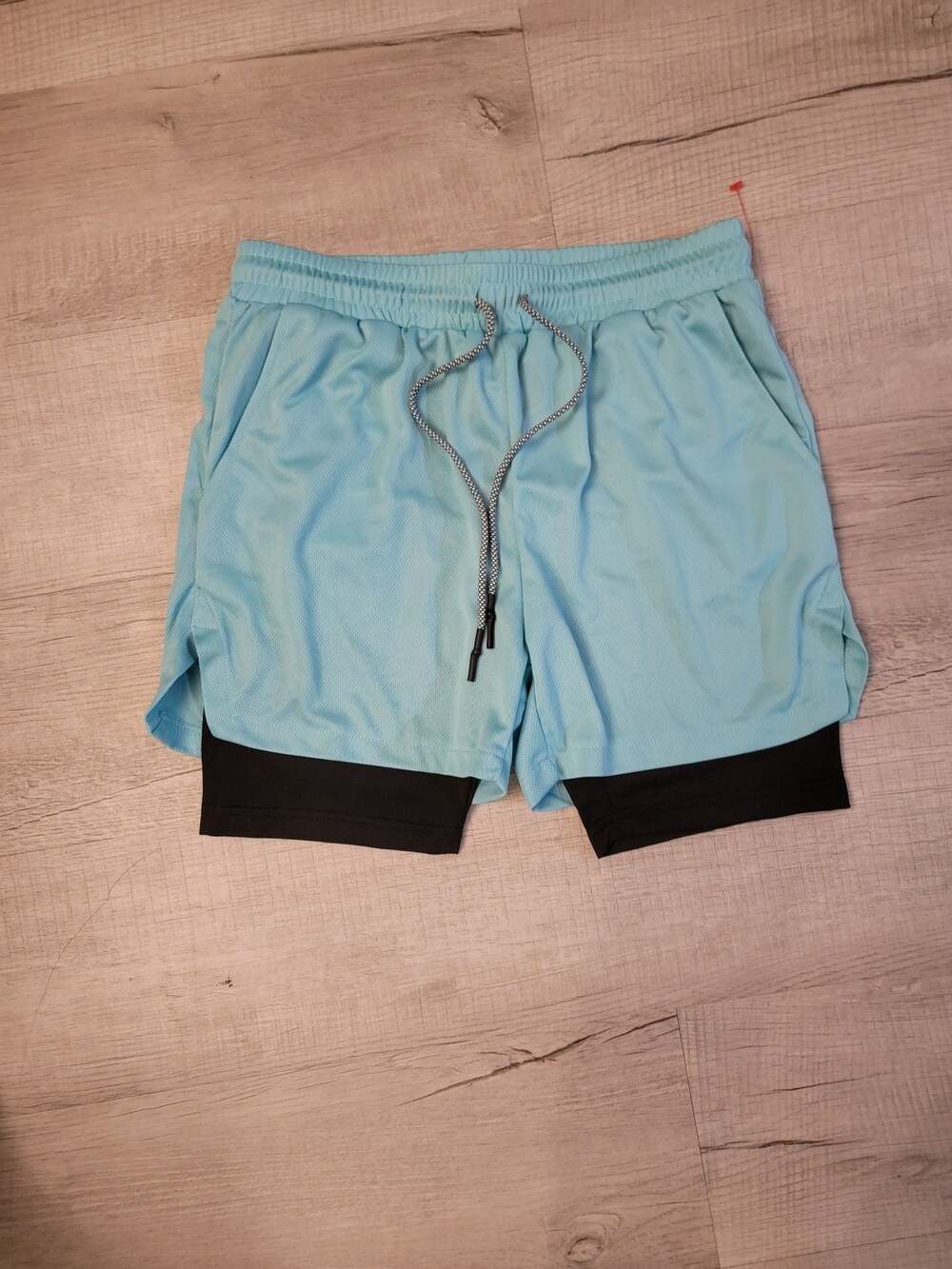 Men's 2-in-1 Athletic Workout Running Shorts with Compression Liner and Zip Pock